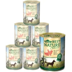 Bild Best Nature Hundefutter, Nassfutter getreidefrei, für ausgewachsene Hunde, Lachs / Geflügel / Reis, 6 x 400 g Dose (2.4 kg)