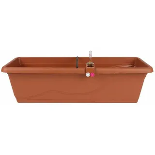 Blumenkasten terrakotta 59cm Balkonkasten Pflanzkasten Blumentopf Bewässerung