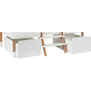 Möbilia Hochbett Lizzi 90 x 200 cm MDF lackiert weiß