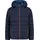 KID JACKET FIX HOOD Black Blue 128