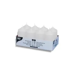 Papstar Stumpenkerzen 10 cm weiß 8 St.