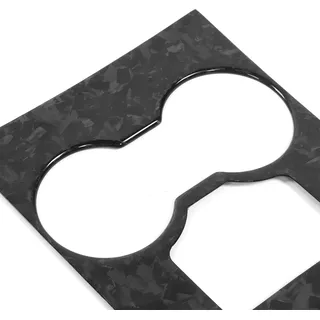 3 Stück Center Control Zierleisten Aufbewahrungsbox Wasserbecherhalter Aufkleber Dekor Passend für Tesla Model 3 2018-2020 Glänzender Marmor