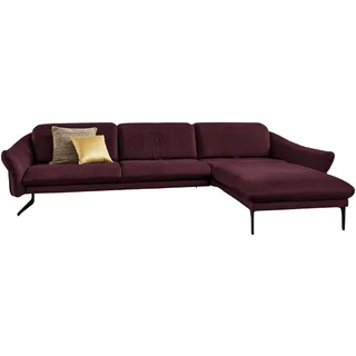 Himolla Ecksofa , Rot , Leder , Echtleder , Ottomane rechts, L-Form , 330x204 cm , Blauer Engel, Goldenes M, Emas , Typenauswahl, Fußauswahl, Lederauswahl, planbar, Sitzqualitäten, seitenverkehrt erhältlich, Hocker erhältlich, Rücken echt, individuell planbar , Wohnzimmer, Sofas & Couches, Wohnlandschaften, Ecksofas