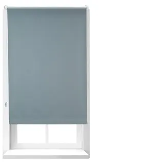 Relaxdays Verdunkelungsrollo Hitzeschutz, Thermo Rollo Klemmfix, blickdichtes Seitenzugrollo 70x165, Stoff 66 cm, grau