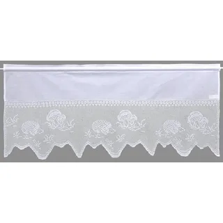 HOSSNER - ART OF HOME DECO HOSSNER - ART OF HOME DECO, Querbehang »Igel« Stangendurchzug 1, Stk. tlg. handgehäkelte Spitze, weiß,