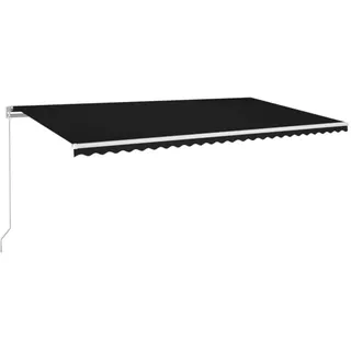 vidaXL Markise Manuell Einziehbar mit LED 600x300 cm Anthrazit - Grau