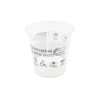 Greenbox Smoothiebecher, rPET, Ø 9,05 cm, Klarer Smoothie Becher mit extra breitem Rand, 1 Karton = 16 Packungen à 75 Stück, Fassungsvermögen: 200 ml