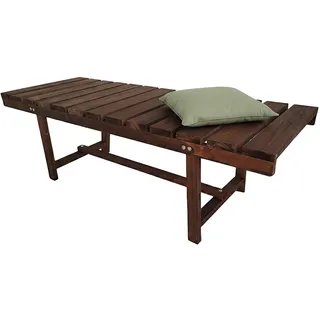 Relaxdays Gartenbank 35 x 110 x 38 cm Braun