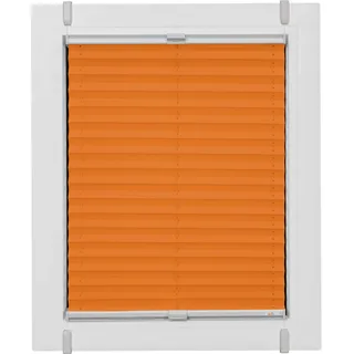 sunlines Plissee »One Size Style Crepe« blickdicht ohne Bohren verspannt Zubehörfarbe grau, zum Klemmen, orange