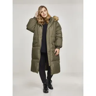 URBAN CLASSICS Oversize Faux Fur Puffer Mantel Damen TB2382-01481 - XL - Beige, Grün