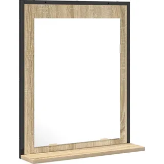 Badezimmer Spiegel mit Regal Schwarz 50 x 12 x 60 cm - Schwarz