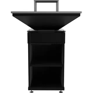 QUADRUM VERTICAL Feuerplatte mit Grillfunktion und Deckel – platzsparender Gartengrill aus Stahl, Outdoorküche mit Holzfeuer, Grillplatte zum Braten & Kochen – wetterfest & ganzjährig nutzbar