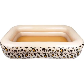 Swim Essentials Rechteckiger Swimming Pool 200 cm Leopard Beige Planschbecken