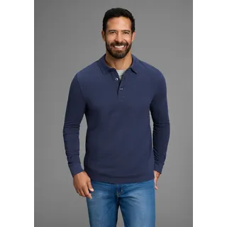 Poloshirt MAN'S WORLD, Herren, Gr. 3XL (64/66), blau (marine), Piqué, Obermaterial: 100% Baumwolle, unifarben, Basic, normal, angesetztes Bündchen, Shirts Poloshirt, in Pique ́ Qualität, Topseller