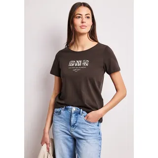 STREET ONE Basic T-Shirt Espresso Braun 38