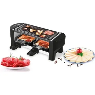 Raclette-Grill LITTLE BALANCE Juste Nous 2, bis zu 2 Personen, 350W, Abnehmbare Grillplatte, Antihaftbeschichtung - Bunt