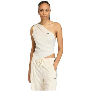 Adidas Originals Rouched One Shoulder Top - Off White - M