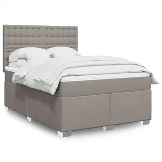 Langlebige Boxspringbett mit Matratze Taupe 140x200 cm Stoff Gästebett mit Lattenrost Möbel2772139 - Taupe