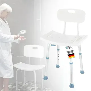 Duschhocker Höhenverstellbar mit Rückenlehne Ergonomischer Badestuhl Jonah