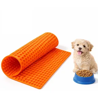 BURI Backmatte 39,5 x 27,7 cm Hundekekse für Mini Halbkugel (1cm Ø) Leckerlis, Silikon Backform, Backunterlage für Backblech, Diätmatte, Hitzebeständig, Lebensmittelecht