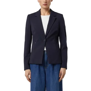 Comma Jackenblazer mit Reverskragen und 1-Knopf-Verschluss, navy