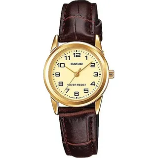 Damen Uhr Casio LTP-V001GL-9BUDF - Gold, Braun