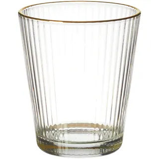 HOME DECO FACTORY Vase mit Goldrand 350 ml Dekoration Schwarz | Polyester, Vase, goldene Bordüre, 350 ml, Dekoration und täglicher Gebrauch, Blumen, Tischservice, Schwarz