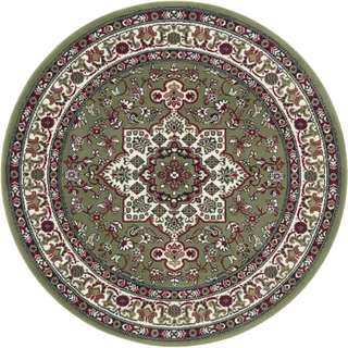 Nouristan Mirkan Orient Teppich Rund Kurzflorteppich Ø 160 cm Grün