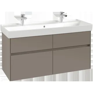 Villeroy & Boch Collaro Waschbeckenunterschrank, 4 Auszüge, Waschbecken mittig, 1154x546x444mm, C01200VL, Farbe: Front/Korpus: Volcano Black, Griff: Volcano Black