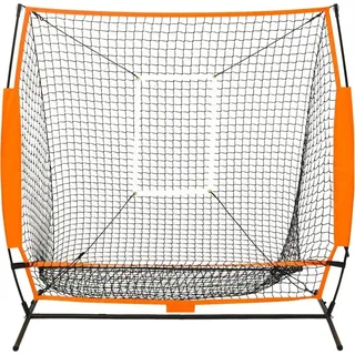 vidaXL Multisport-Übungsnetz Baseball Schwarz 174x76x158,5 cm - Schwarz