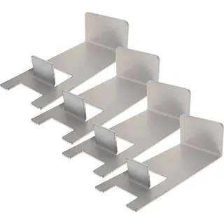 BBQ-Toro Edelstahl Grillrost Erhöhung (4 Stück) | Passend für Pizzaring Ø 57 cm - Silber