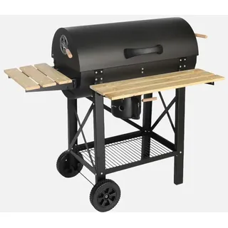 sweeek - Amerikanischer Smoker Holzkohlegrill - Schwarz - Schwarz