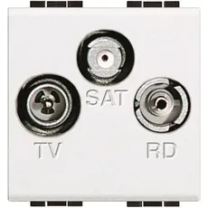 Legrand FM+TV+SAT Einzeldose Light N4210D gleichspannungsdruchlässig, Taster + Schalter