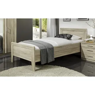 Holzbett WIEMANN "Meran", beige (eiche, sägerau), B:98cm H:88cm L:207cm, Betten, Holzbett, in Komforthöhe