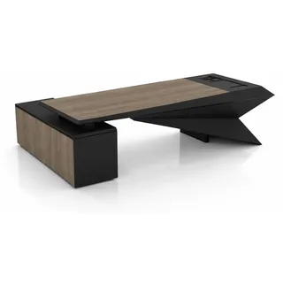 Modern Office Büro Set Schreibtisch Sideboard Couchtisch Luxus - Schwarz