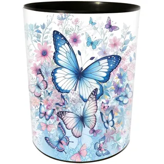 Goldbuch Papierkorb 25 l Blau-Weiß
