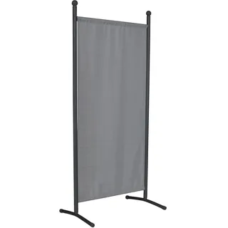 Angerer Stellwand 178 x 82 cm, Sicht- & Sonnenschutz, Raumtrenner, Innen & Outdoor Büro Balkon/Terrasse, Schlafzimmer, Garten, Made in Germany, waschbare Bezüge, Polyacryl hellgrau