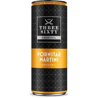 THREE SIXTY PORNSTAR MARTINI COCKTAIL | PREMIX 1 x 250ml | Vorgemixter Longdrink in der Dose "to-go" | Geschmack: Pornstar Martini | 10% vol.