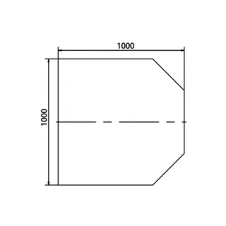 Haas+Sohn | Kamin Glasplatte, Funkenschutzplatte | Form D
