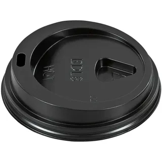 Domdeckel schwarz für Pappbecher - "Coffee to go" - 200ml mit 80mm O, 100 Stk.