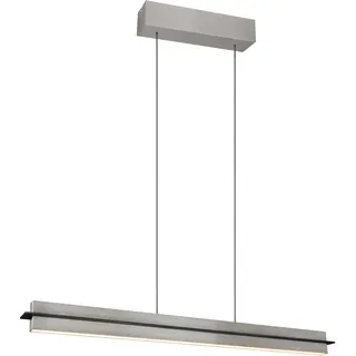 TRIO LEUCHTEN LED Pendelleuchte "EMERSON, LED Hängeleuchte höhenverstellbar, 4-Stufen Touch Dimmer", nickel, 1, H: 150cm, 1 Stk., Leuchten, Lichtfarbe einstellbar 2700-5000K warm- bis kaltweiß, Höhe max 150 cm, LED Pendelleuchte