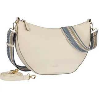 Umhängetasche GABOR "Linda Summer", Damen, Gr. B/H/T: 34cm x 25cm x 9,5cm, sanftes weiß, Lederimitat, clean, gepflegt, unifarben, Taschen Umhängetasche, Schultertasche mit dezentem Logo und extrabreitem Schultergurt