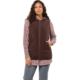 Jack Wolfskin Damen HIGH CURL Long Vest W Fleece-Weste, Boysenberry,