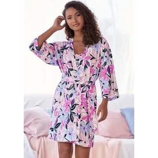 LASCANA Kimono 1-teilig, mit schönem Alloverdruck, rosa, geblümt