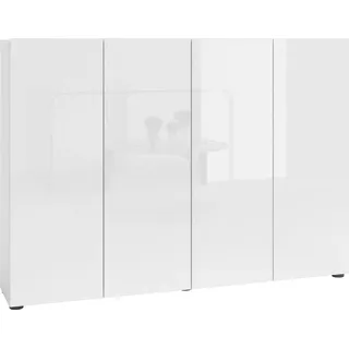Home Affaire Mister Schuhregal 160 x 115 x 34 cm hochglanz weiß / weiß