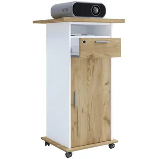 Mid.you Stehpult , Weiß, Honigeiche , Holzwerkstoff , 1083 cm Schubladen , 50x108.3x60 cm , Stauraum , Büromöbel, Schreibtische, Stehpulte