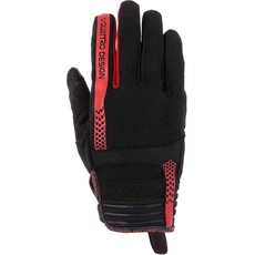 V Quattro Design Rush 18 Herren Handschuhe, Schwarz/Rot, Größe M
