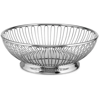 Alessi Drahtkorb Rund Silber 21 cm
