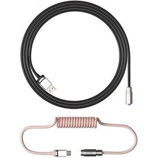 Bild von Custom Coiled Aviator Cable V2, USB-C auf USB-A - schwarz/pink