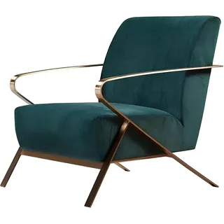 Design Lounge Club Relax Sessel Stuhl Polster Fernseh leder Textil Stoff Grün - Grün